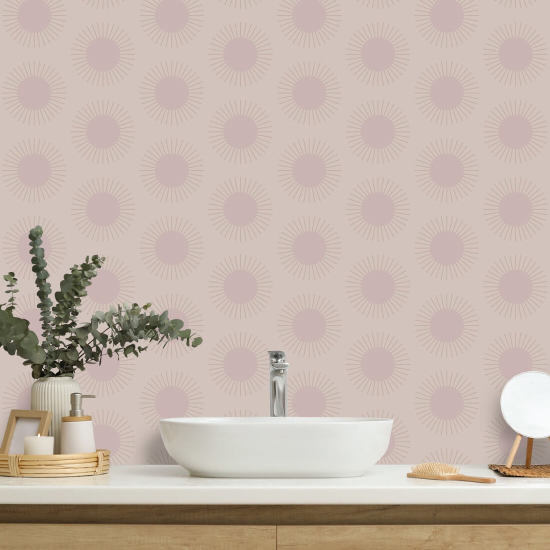 Sunburst Pink Dreams Wallpaper