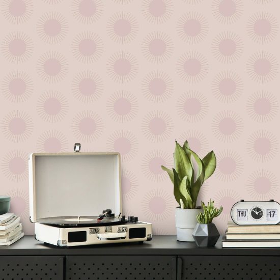 Sunburst Pink Dreams Wallpaper