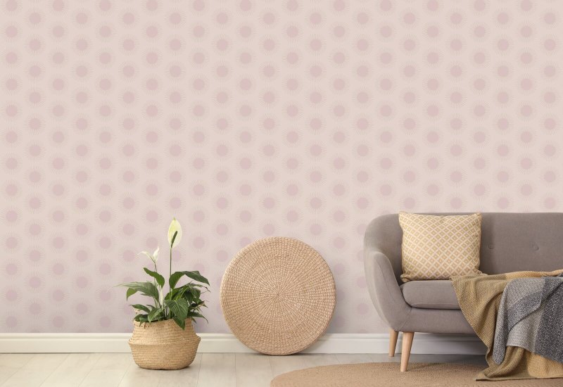 Sunburst Pink Dreams Wallpaper