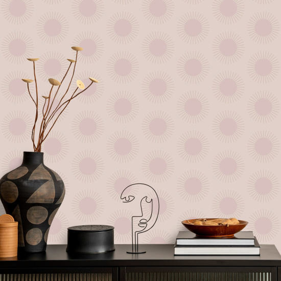 Sunburst Pink Dreams Wallpaper