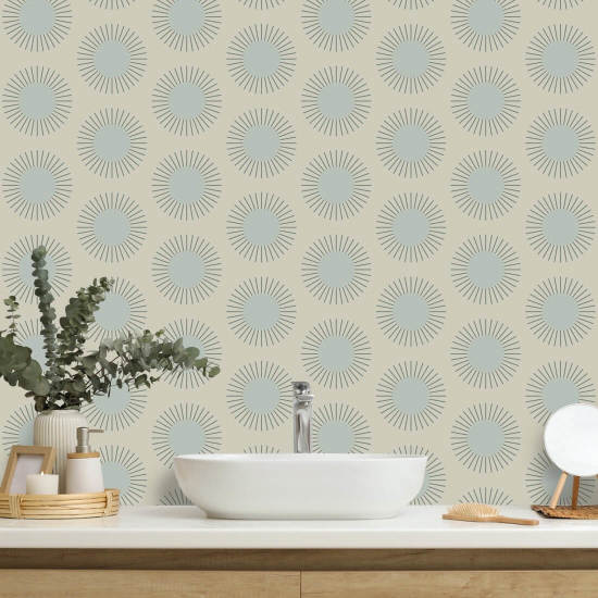 Sunburst Solar Blue Wallpaper