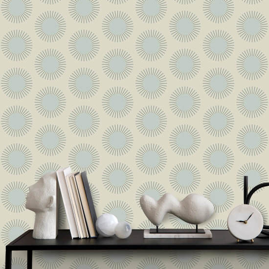 Sunburst Solar Blue Wallpaper