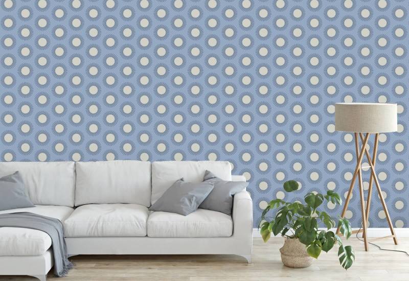 raggiera Carta da parati Sky Blue