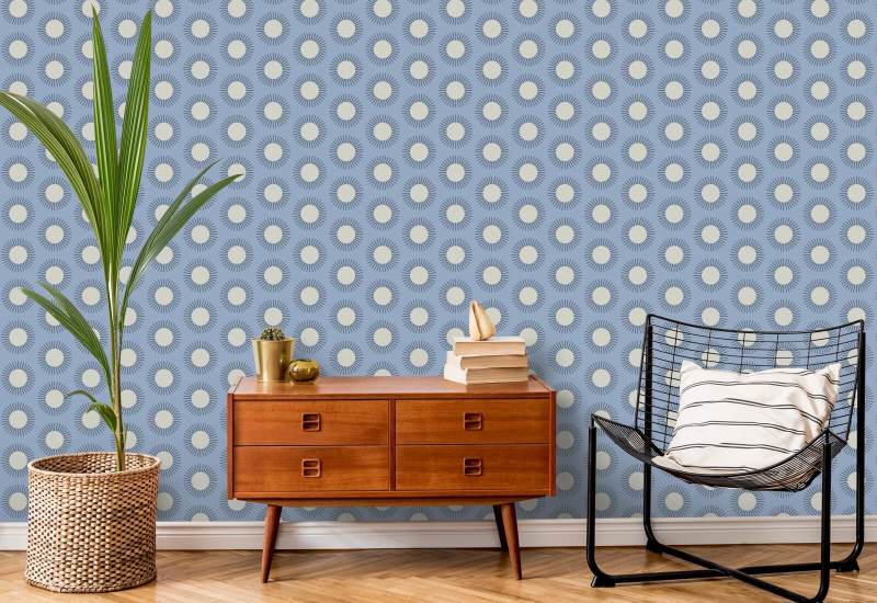 Explosão de sol Papel de parede azul celeste