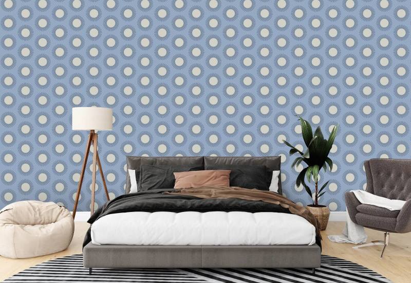 Sunburst Hemelsblauw behang