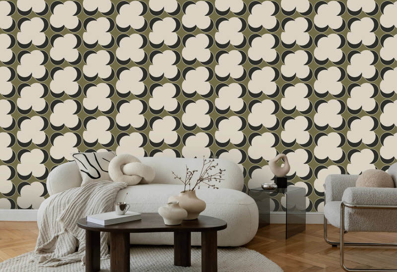 Compensación Papel pintado Olive Linen