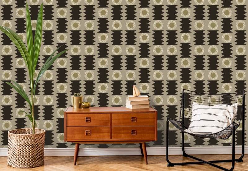 Pedra seca Papel de parede de estuque