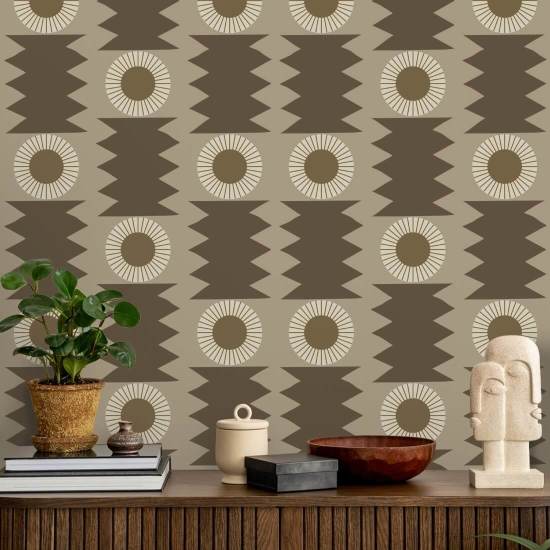 Trockenstein Umber-Tapete