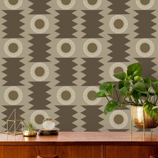 Drystone Umber Wallpaper