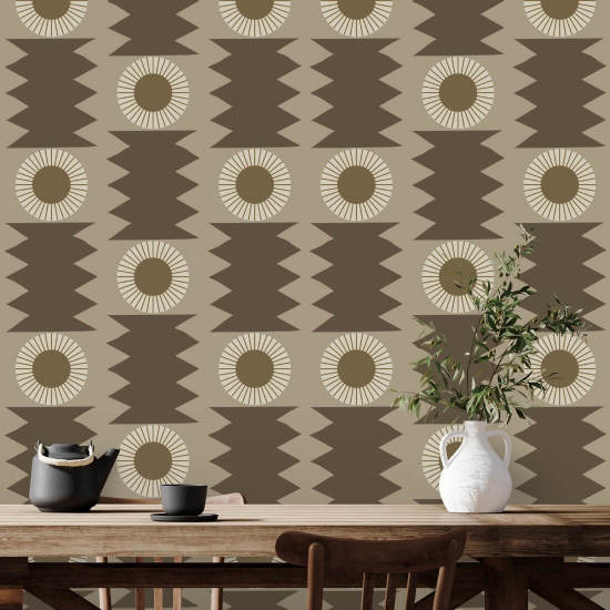 Drystone Umber Wallpaper