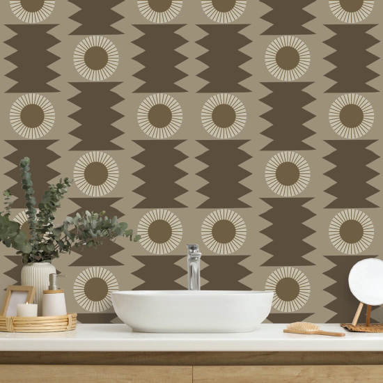 Drystone Umber Wallpaper