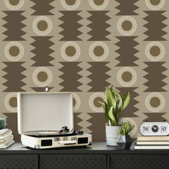 Drystone Umber Wallpaper