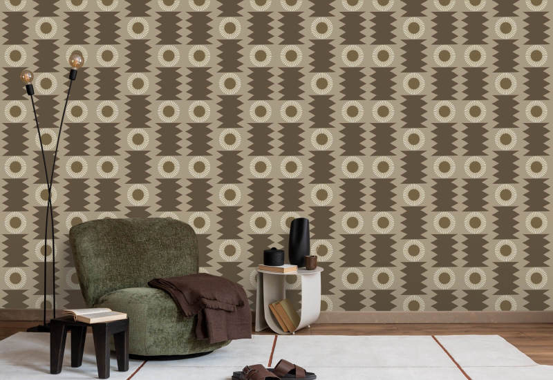 Drystone Umber Wallpaper