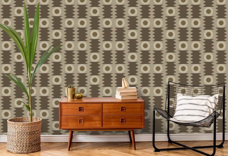 Drystone Umber Wallpaper