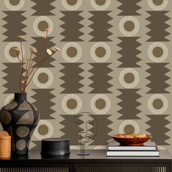 Drystone Umber Wallpaper
