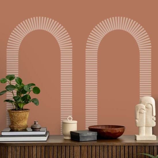 Kolonnade Braune Lehm-Tapete