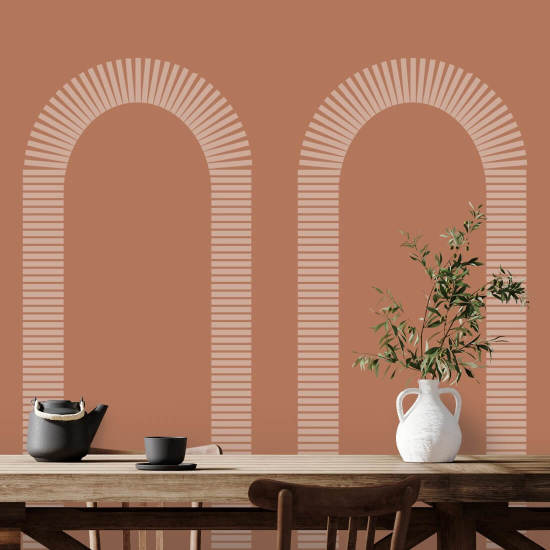 Colonnade Brown Clay Wallpaper