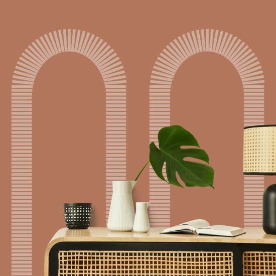 Columnata Papel pintado de arcilla marrón