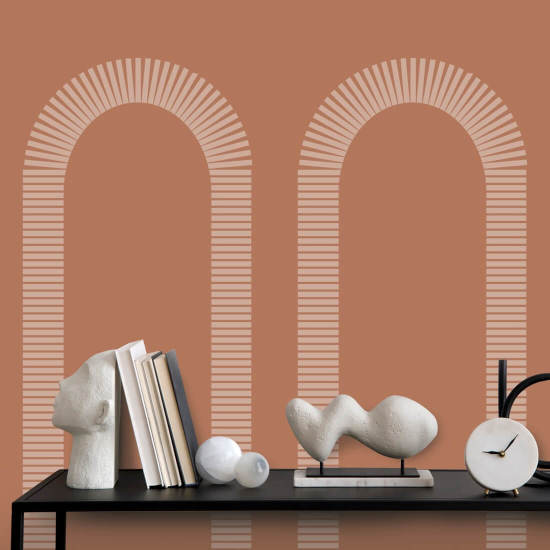 Colonnade Brown Clay Wallpaper