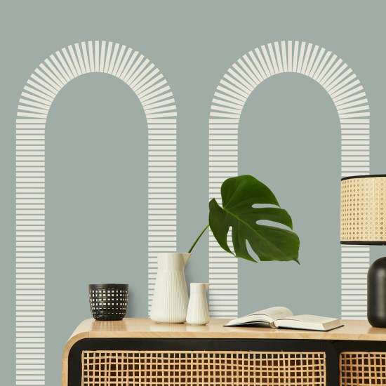 Colonnade Powder Ash Wallpaper