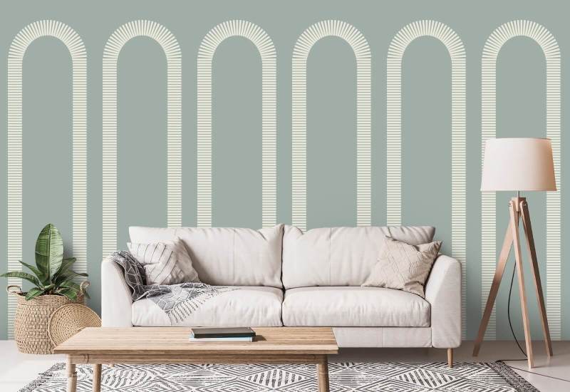 Colonnade Powder Ash Wallpaper