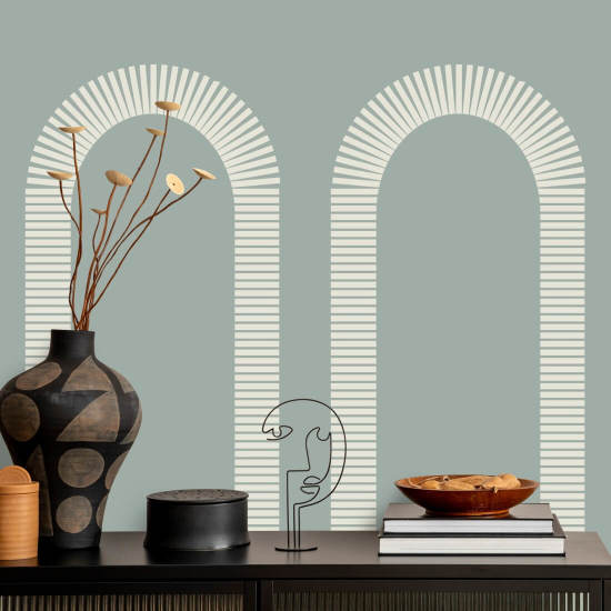 Colonnade Powder Ash Wallpaper