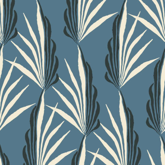 Palmeira Areca Papel de parede azul de manhã cedo