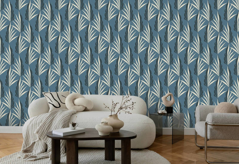Areca Palm Early Morning Blue Wallpaper