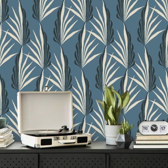 Areca-palm Blauwe Early Morning Wallpaper