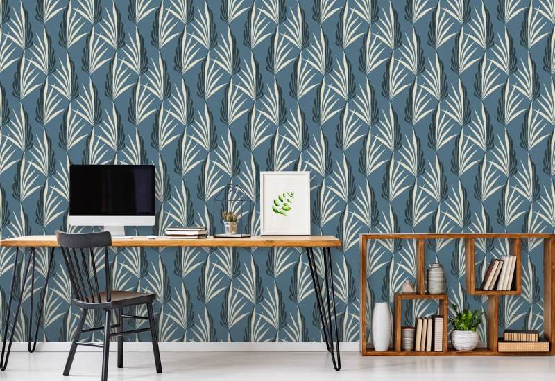 Areca Palm Early Morning Blue Wallpaper