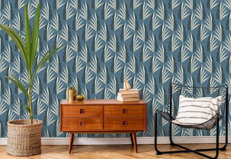 Areca Palm Early Morning Blue Wallpaper