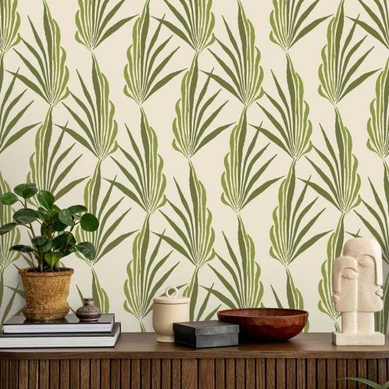 Areca-palm Green Leaf behang