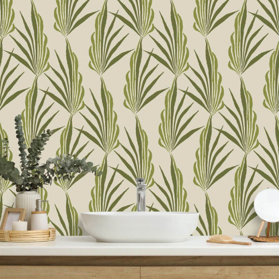 Palmeira Areca Papel de parede Green Leaf