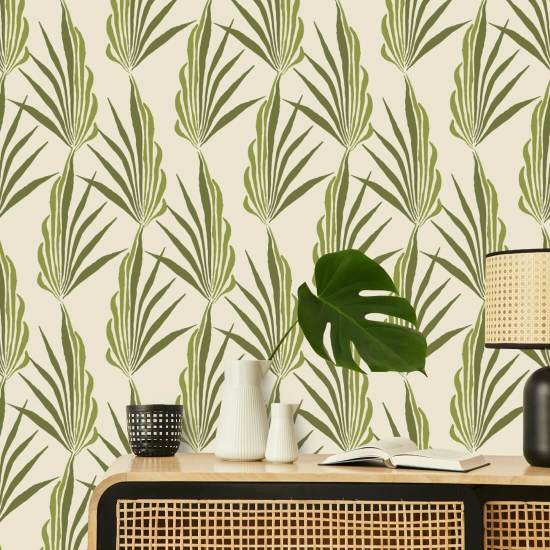 Palma Areca Carta da parati Green Leaf