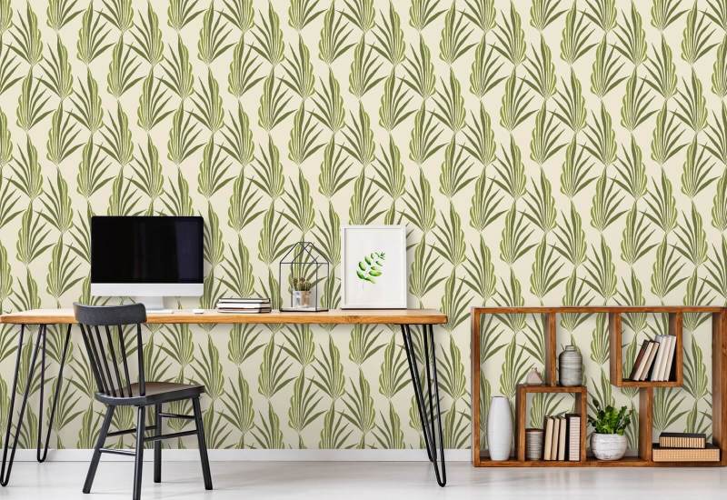 Palma Areca Carta da parati Green Leaf