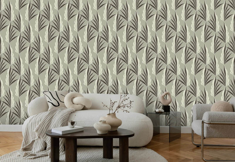 Palmeira Areca Papel de parede cinza quente