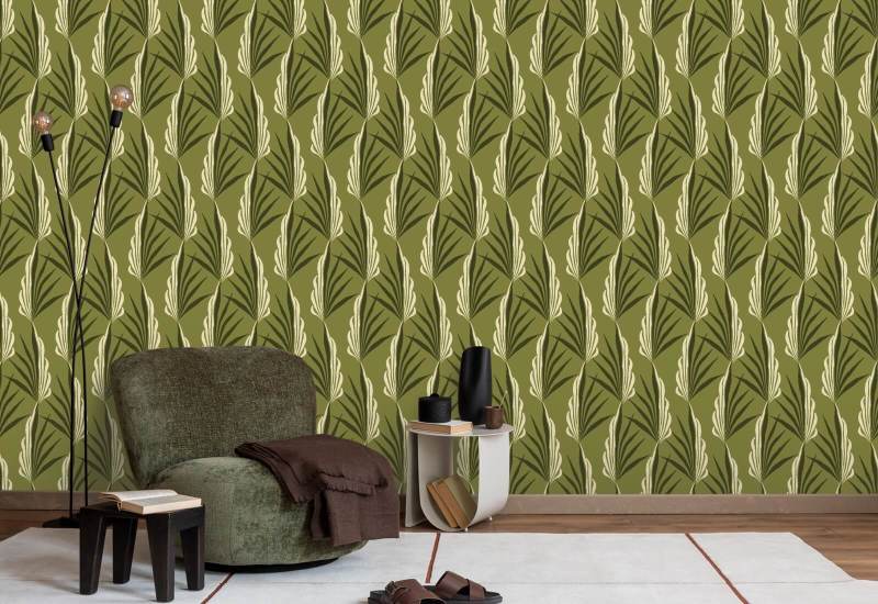 Areca-palmu Vaalea oliivi taustakuva