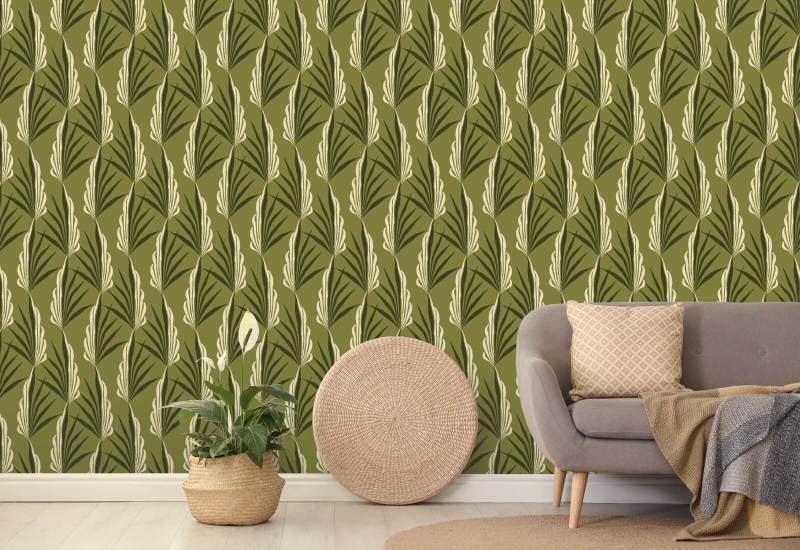 Areca palme Lys oliven bakgrunn