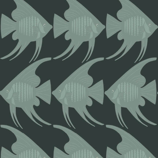 Angel Fish Black Wallpaper