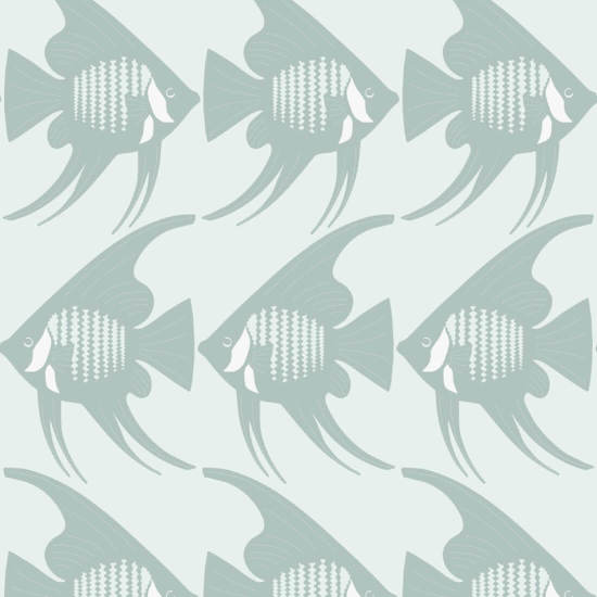 Poisson-ange Papier peint Baha Blue