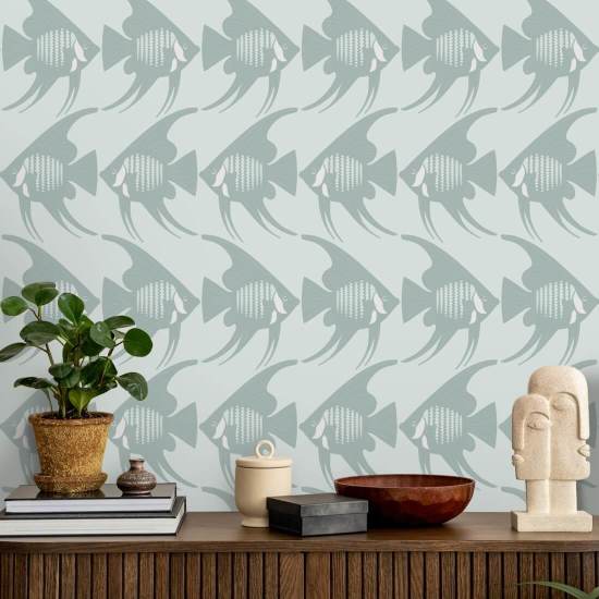Angel Fish Baha Blue Wallpaper