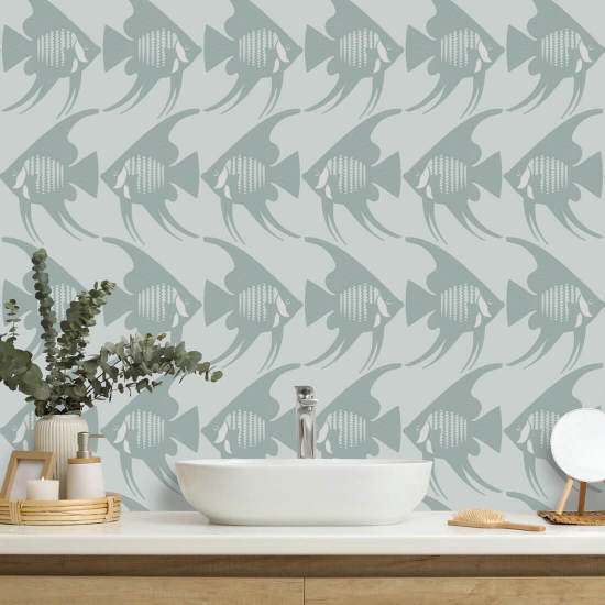 Angel Fish Baha Blue Wallpaper