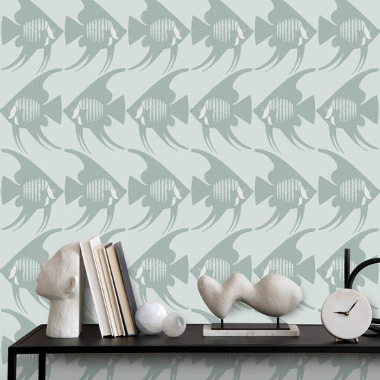 Angel Fish Baha Blue Wallpaper