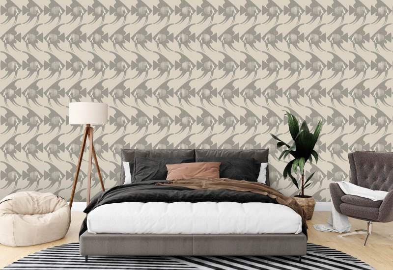 Peixe anjo Papel de parede taupe