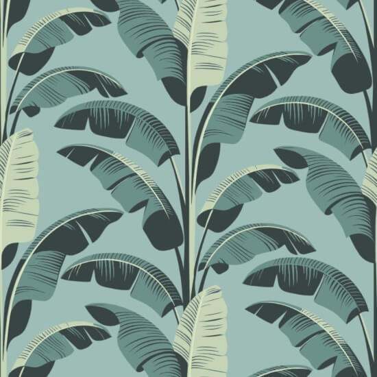 Banana Leaf Blue Wallpaper