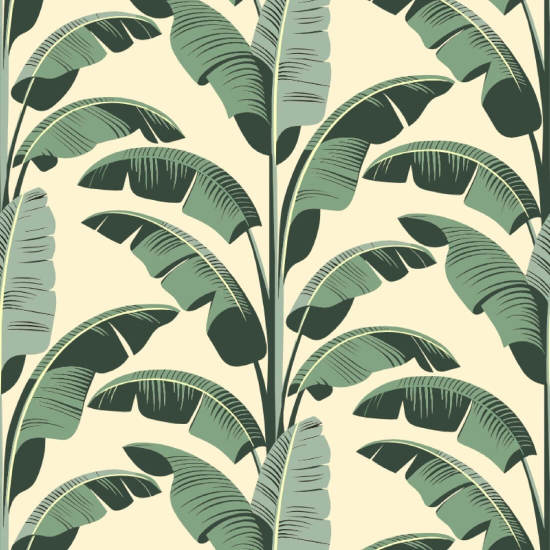 Feuille de bananier Papier peint Champagne