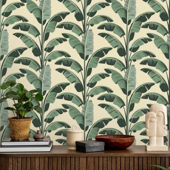 Banana Leaf Champagne Wallpaper