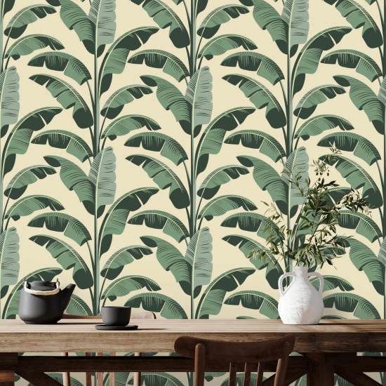 Banana Leaf Champagne Wallpaper