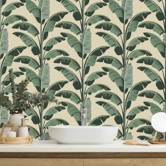 Banana Leaf Champagne Wallpaper