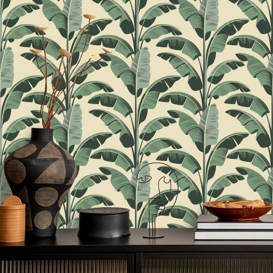 Banana Leaf Champagne Wallpaper